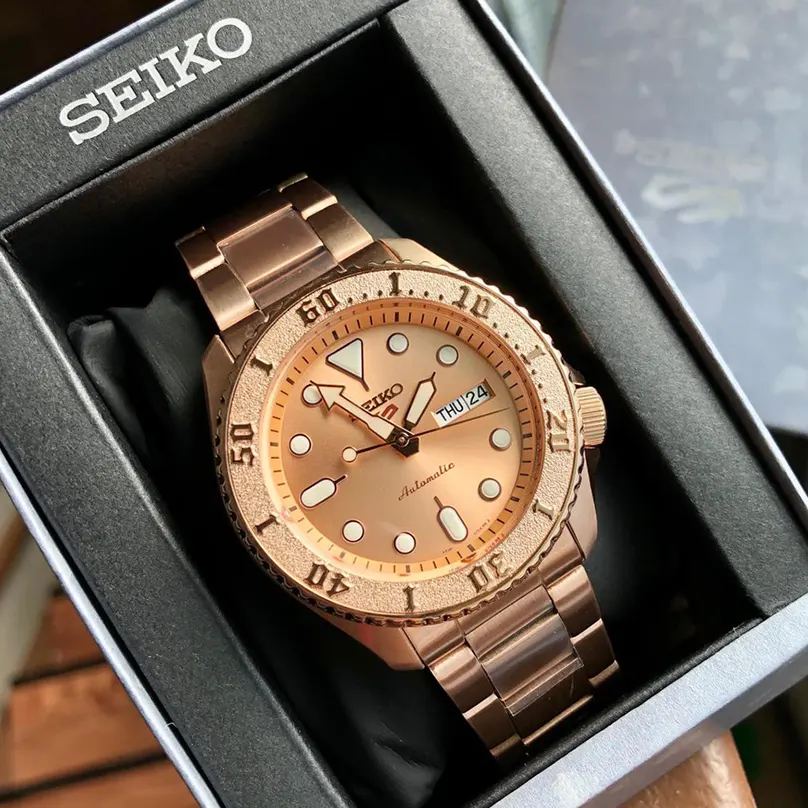 Seiko 5 Sports Limited Edition Rose Gold Men's Watch | SRPE72K1